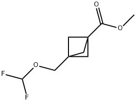 Methyl 3-(difluoromethoxymethyl)bicyclo[1.1.1]pentane-1-carboxylate Struktur