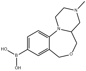 Boronic acid, B-(1,2,3,4,4a,5-hexahydro-3-methyl-7H-pyrazino[1,2-a][4,1]benzoxazepin-9-yl)- Struktur