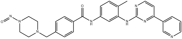 Benzamide, N-[4-methyl-3-[[4-(3-pyridinyl)-2-pyrimidinyl]amino]phenyl]-4-[(4-nitroso-1-piperazinyl)methyl]- Struktur