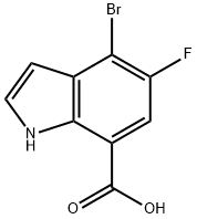 1H-Indole-7-carboxylic acid, 4-bromo-5-fluoro- Struktur