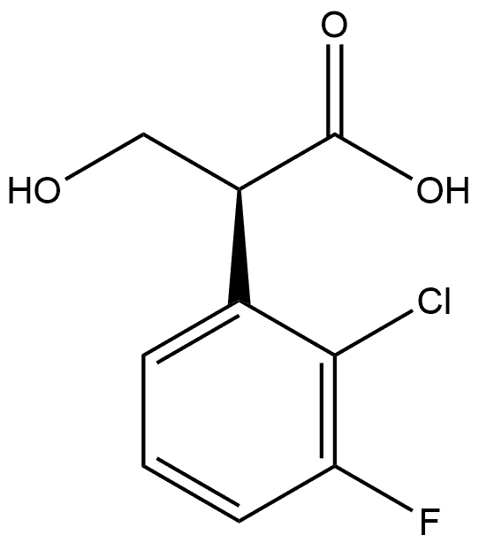 Benzeneacetic acid, 2-chloro-3-fluoro-α-(hydroxymethyl)-, (αS)- Struktur