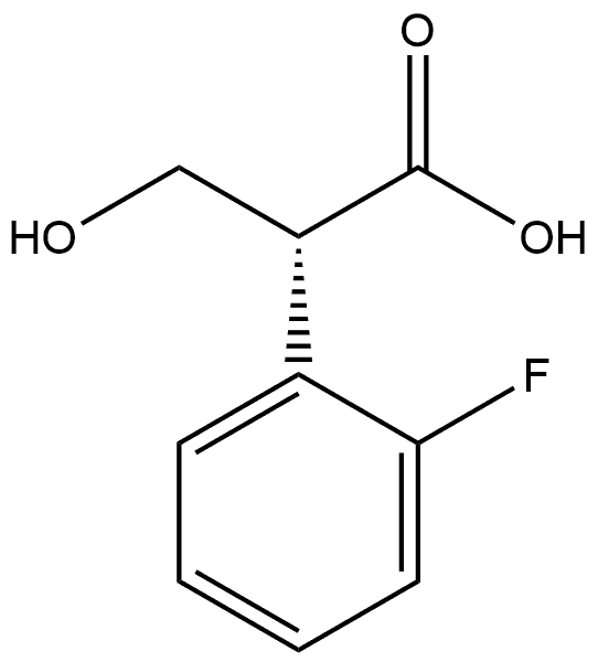 Benzeneacetic acid, 2-fluoro-α-(hydroxymethyl)-, (αR)- Struktur