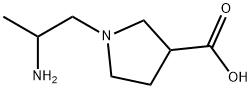 3-Pyrrolidinecarboxylic acid, 1-(2-aminopropyl)- Struktur