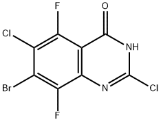 4(3H)-Quinazolinone, 7-bromo-2,6-dichloro-5,8-difluoro- Struktur