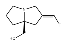 1H-Pyrrolizine-7a(5H)-methanol, 2-(fluoromethylene)tetrahydro-, (2E,7aS)- Struktur