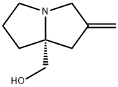 1H-Pyrrolizine-7a(5H)-methanol, tetrahydro-2-methylene-, (7aR)- Struktur