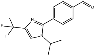 Benzaldehyde, 4-[1-(1-methylethyl)-4-(trifluoromethyl)-1H-imidazol-2-yl]- Struktur