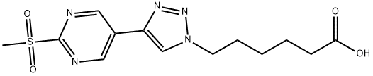 1H-1,2,3-Triazole-1-hexanoic acid, 4-[2-(methylsulfonyl)-5-pyrimidinyl]- Struktur