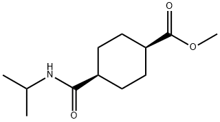 Cyclohexanecarboxylic acid, 4-[[(1-methylethyl)amino]carbonyl]-, methyl ester, cis- Struktur