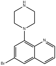 6-bromo-8-(piperazin-1-yl)quinoline Struktur