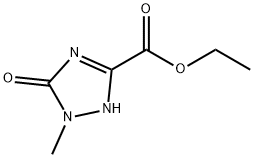 1H-1,2,4-Triazole-3-carboxylic acid, 2,5-dihydro-1-methyl-5-oxo-, ethyl ester Struktur