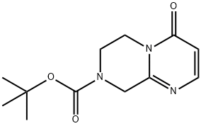 1,1-Dimethylethyl 4,6,7,9-tetrahydro-4-oxo-8H-pyrazino[1,2-a]pyrimidine-8-carboxylate Struktur