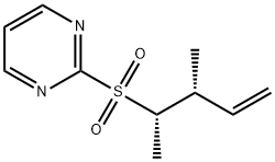 Pyrimidine, 2-[[(1S,2R)-1,2-dimethyl-3-buten-1-yl]sulfonyl]- Struktur