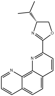 1,10-Phenanthroline, 2-[(4R)-4,5-dihydro-4-(1-methylethyl)-2-oxazolyl]- Struktur