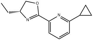 (R)-2-(6-Cyclopropylpyridin-2-yl)-4-ethyl-4,5-dihydrooxazole Struktur