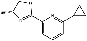 Pyridine, 2-cyclopropyl-6-[(4R)-4,5-dihydro-4-methyl-2-oxazolyl]- Struktur