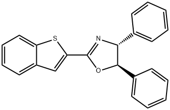 Oxazole, 2-benzo[b]thien-2-yl-4,5-dihydro-4,5-diphenyl-, (4R,5R)- Struktur