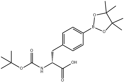 D-Phenylalanine, N-[(1,1-dimethylethoxy)carbonyl]-4-(4,4,5,5-tetramethyl-1,3,2-dioxaborolan-2-yl)- Struktur