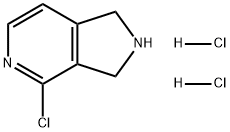 1H-Pyrrolo[3,4-c]pyridine, 4-chloro-2,3-dihydro-, hydrochloride (1:2) Struktur