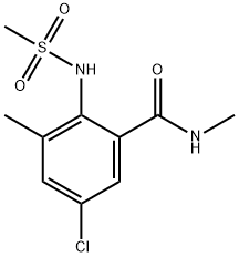 Benzamide, 5-chloro-N,3-dimethyl-2-[(methylsulfonyl)amino]- Struktur