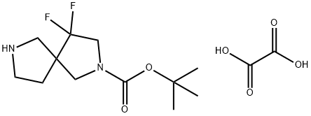 2,7-Diazaspiro[4.4]nonane-2-carboxylic acid, 4,4-difluoro-, 1,1-dimethylethyl ester, ethanedioate (1:1) Struktur