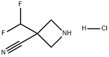 3-Azetidinecarbonitrile, 3-(difluoromethyl)-, hydrochloride (1:1) Struktur