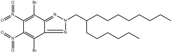 2H-Benzotriazole, 4,7-dibromo-2-(2-hexyldecyl)-5,6-dinitro- Struktur