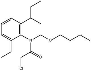 Acetamide, N-(butoxymethyl)-2-chloro-N-[2-ethyl-6-(1-methylpropyl)phenyl]- Struktur