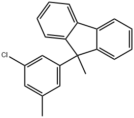 9-(3-Chloro-5-methylphenyl)-9-methyl-9H-fluorene Struktur