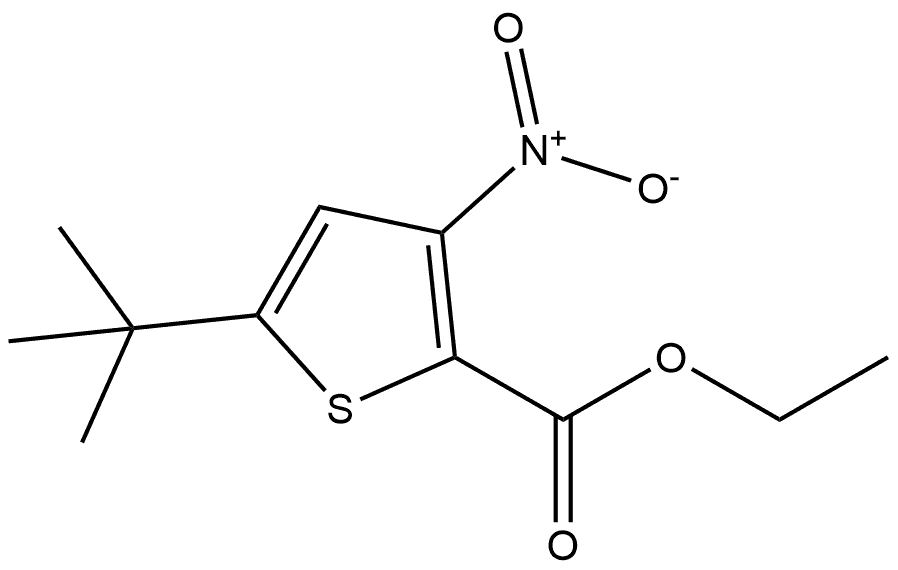 ethyl 5-(tert-butyl)-3-nitrothiophene-2-carboxylate Struktur