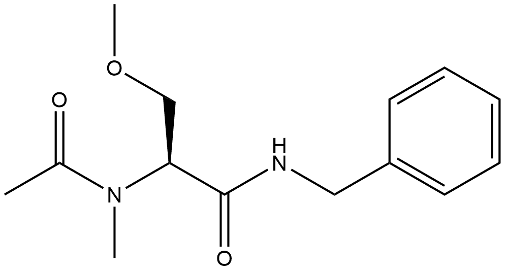 Propanamide, 2-(acetylmethylamino)-3-methoxy-N-(phenylmethyl)-, (2S)- Struktur