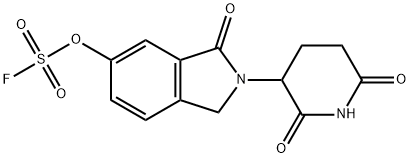 3-[6-[(Fluorosulfonyl)oxy]-1,3-dihydro-1-oxo-2H-isoindol-2-yl]-2,6-piperidinedione Struktur