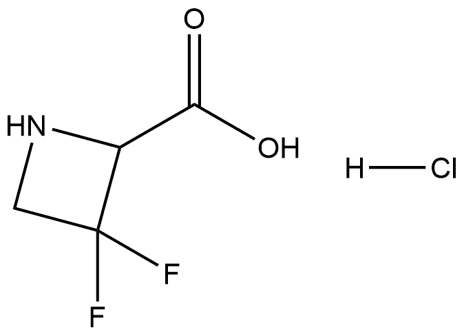 2-Azetidinecarboxylic acid, 3,3-difluoro-, hydrochloride (1:1) Struktur