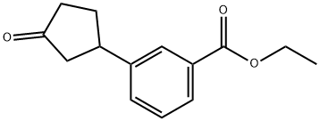 Ethyl 3-(3-oxocyclopentyl)benzoate Struktur