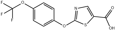 2-[4-(Trifluoromethoxy)phenoxy]-5-thiazolecarboxylic acid Struktur