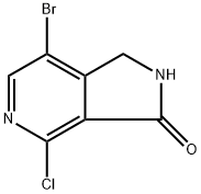 3H-Pyrrolo[3,4-c]pyridin-3-one, 7-bromo-4-chloro-1,2-dihydro- Struktur