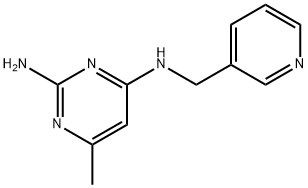 2,4-Pyrimidinediamine, 6-methyl-N4-(3-pyridinylmethyl)- Struktur