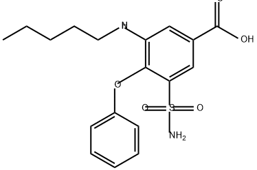 Benzoic acid, 3-(aminosulfonyl)-5-(pentylamino)-4-phenoxy- Struktur