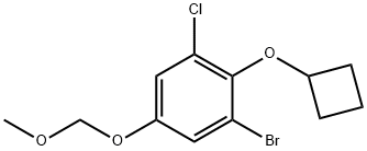 Benzene, 1-bromo-3-chloro-2-(cyclobutyloxy)-5-(methoxymethoxy)- Struktur