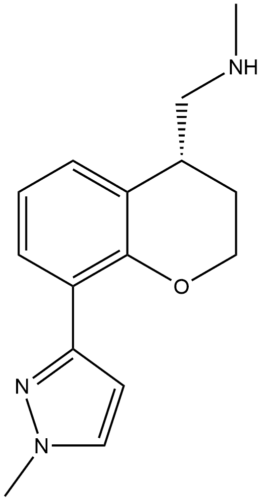 (R)-N-methyl-1-(8-(1-methyl-1H-pyrazol-3-yl)chroman-4-yl)methanamine Struktur