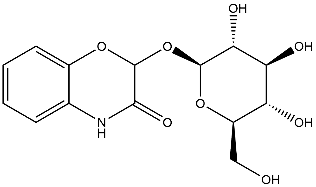 2-β-D-Glucopyranosyloxy-1,4-benzoxazin-3-one Struktur