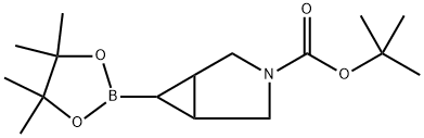 3-Azabicyclo[3.1.0]hexane-3-carboxylic acid, 6-(4,4,5,5-tetramethyl-1,3,2-dioxaborolan-2-yl)-, 1,1-dimethylethyl ester Struktur