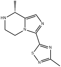 Imidazo[1,5-a]pyrazine, 5,6,7,8-tetrahydro-8-methyl-3-(3-methyl-1,2,4-thiadiazol-5-yl)-, (8R)- Struktur