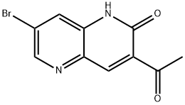 3-Acetyl-7-bromo-1,5-naphthyridin-2(1H)-one Struktur