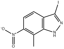 1H-Indazole, 3-iodo-7-methyl-6-nitro- Struktur