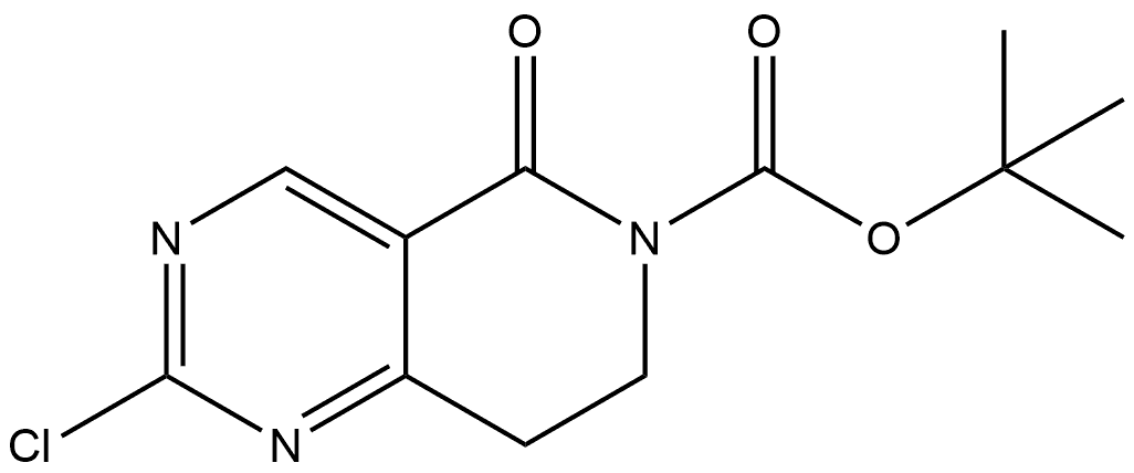 tert-butyl 2-chloro-5-oxo-7,8-dihydropyrido[4,3-d]pyrimidine-6-carboxylate Structure