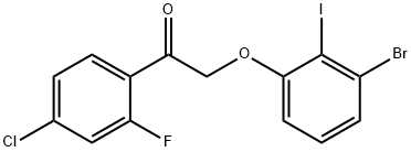 Ethanone, 2-(3-bromo-2-iodophenoxy)-1-(4-chloro-2-fluorophenyl)- Struktur