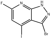 1H-Pyrazolo[3,4-b]pyridine, 3-bromo-6-fluoro-4-iodo- Struktur