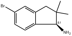 1H-?Inden-?1-?amine, 5-?bromo-?2,?3-?dihydro-?2,?2-?dimethyl-?, (1R)?- Struktur