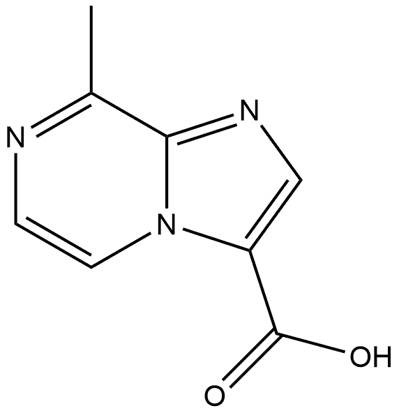 8-Methylimidazo[1,2-a]pyrazine-3-carboxylic acid Struktur